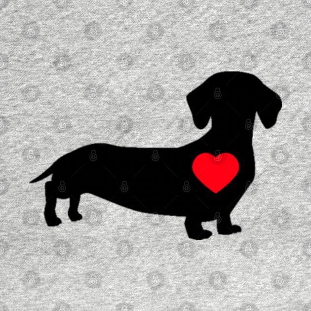 Dachshund Love | Dachshund Lover | Doxie Graphic | Dachshund Mom & Dad | Heart by HawtDogPrints